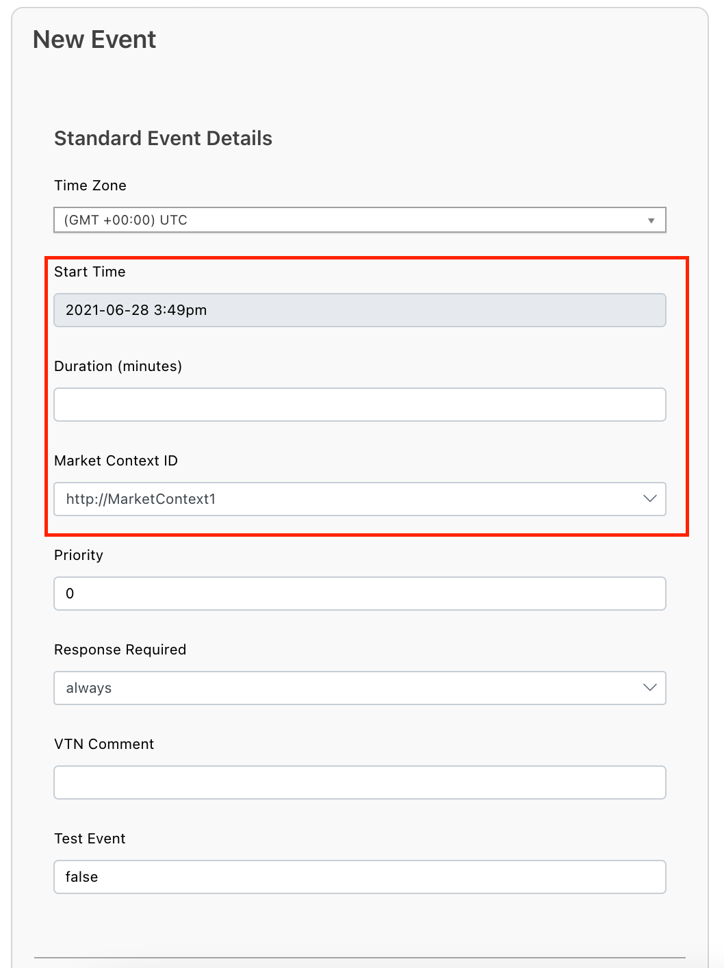 Create Event Form 1